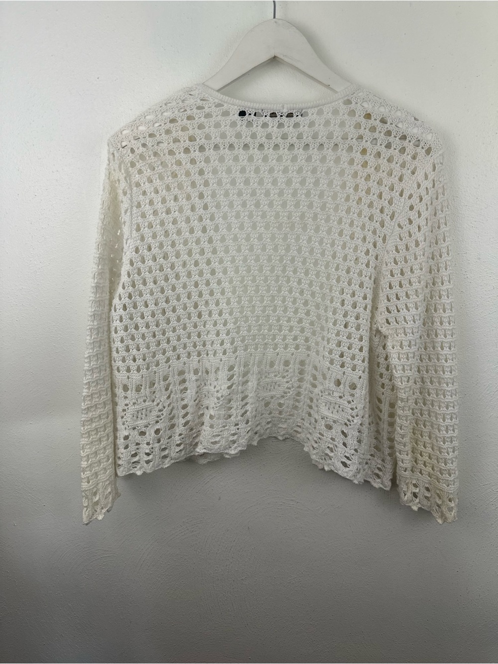 JEANNE PIERRE Open Crochet Cardigan Sweater Women's Size XL - Picture 2 of 4